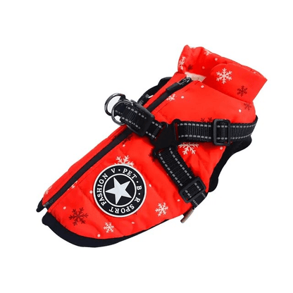 Waterproof Winter Harness Jacket - PawPlaza