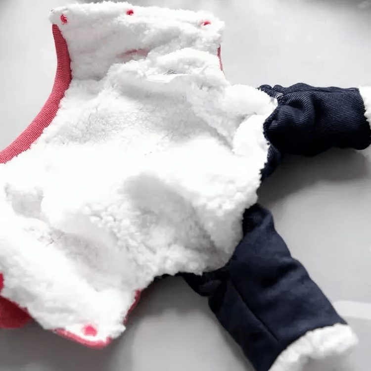 Winter Cartoon Bear Stitch Overalls - PawPlaza